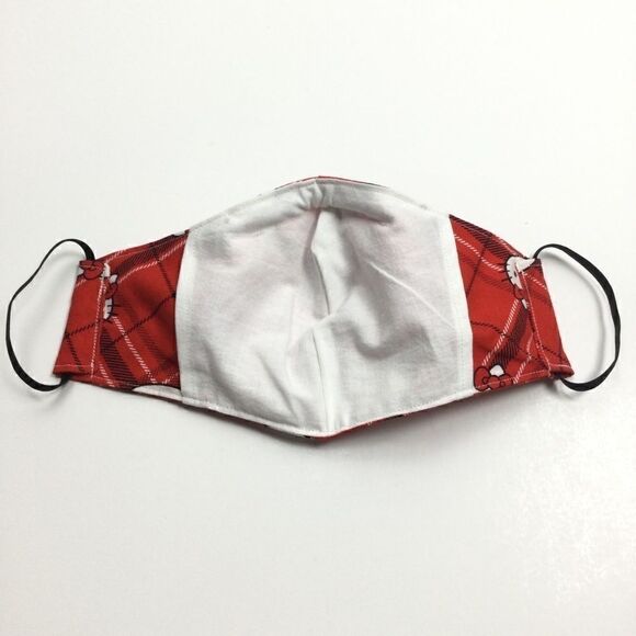 2/$15 - Hello Kitty Mask, Red Plaid Hello Kitty Face Mask, Filti Filter - Picture 4 of 15